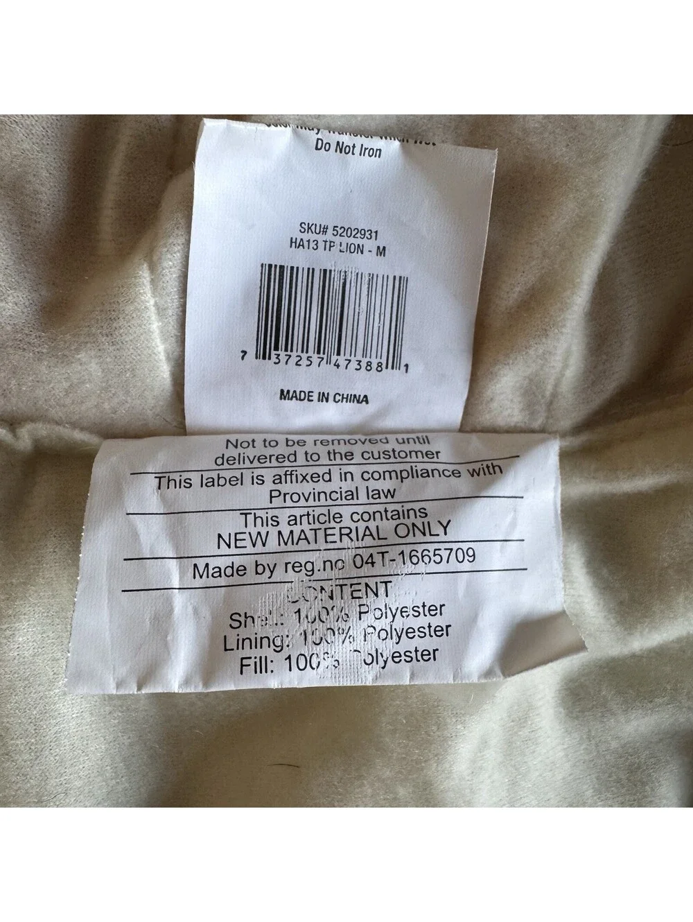 Top Paw Lion Dog Costume Coat Jacket For Dogs Size Medium With Hood
